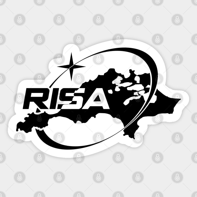 Rottnest Island Space Agency (RISA) Logo Black Sticker by MOULE